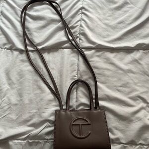 Telfar Brown Mini Shopping Bag